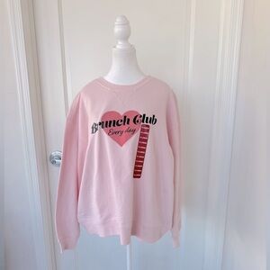 Wildfox “Brunch Club Every Day” Women’s Sweatshirt Pale Lilac Color Size XL